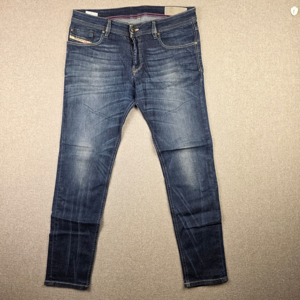 Diesel Troxer Old Money Jeans Mens 33x28 Dark Wash Stretch Denim 084DD Y2K